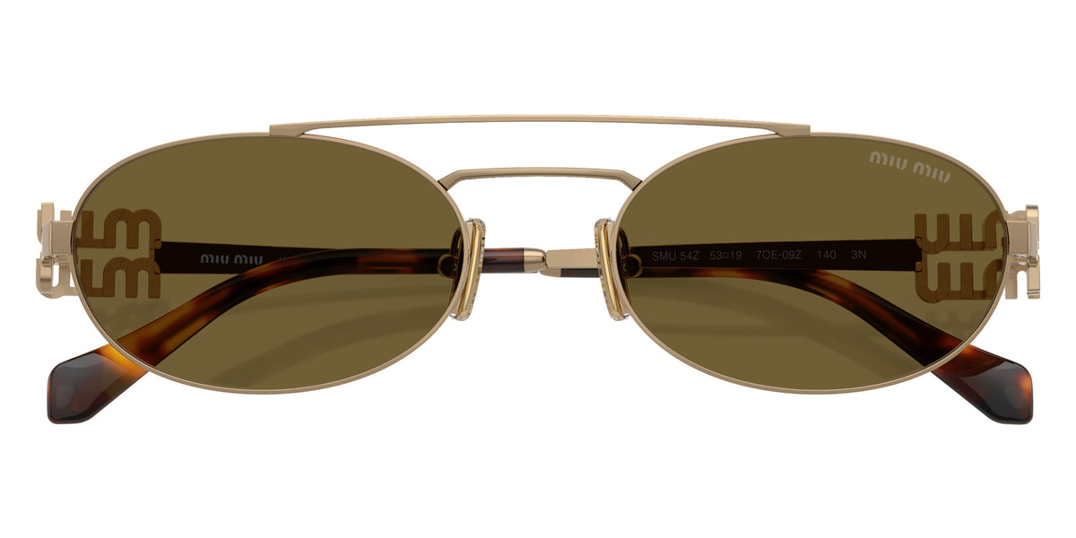 Miu Miu® MU 54ZS Sunglasses MU 54ZS 7OE09Z 53 - Brass Gold