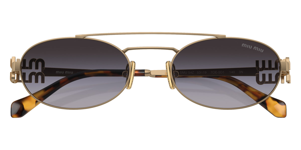 Miu Miu® MU 54ZS Sunglasses MU 54ZS 7OE5D1 53 - Antique Gold