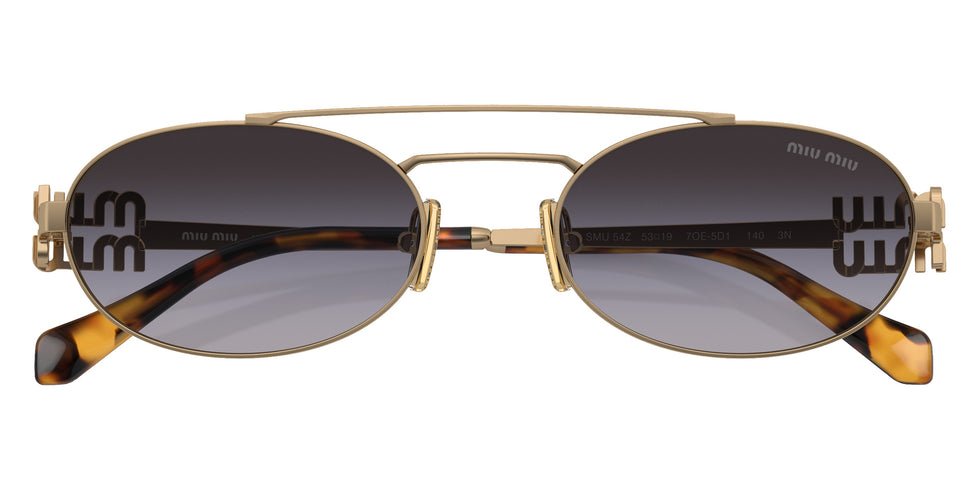 Miu Miu® MU 54ZS Sunglasses MU 54ZS 7OE5D1 53 - Antique Gold