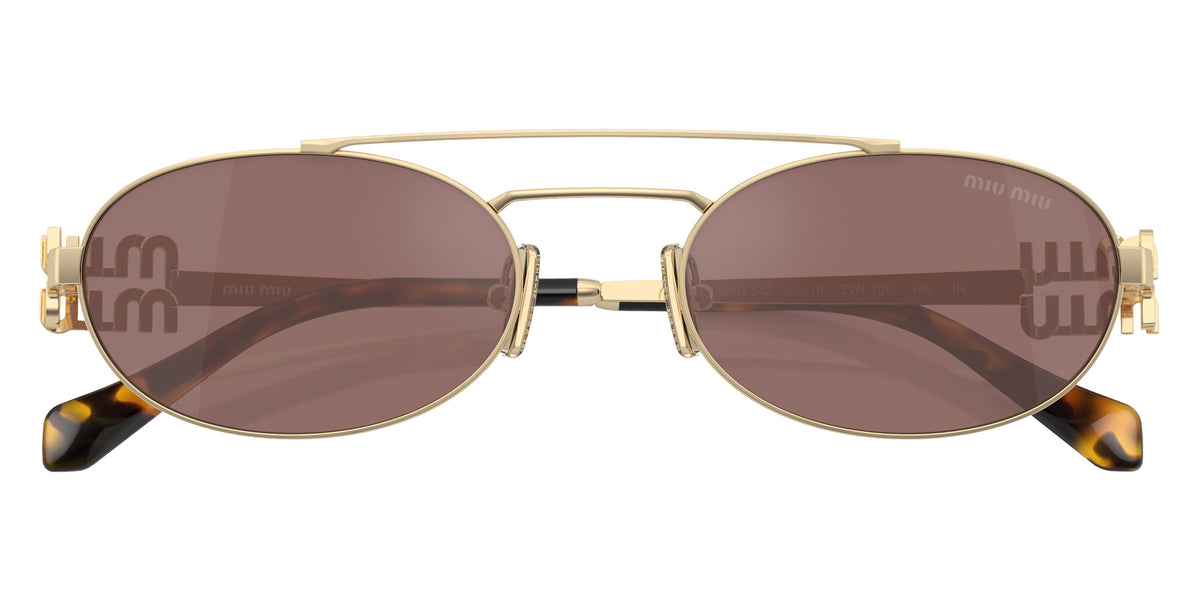 Miu Miu® MU 54ZS Sunglasses MU 54ZS ZVN70D 53 - Pale Gold