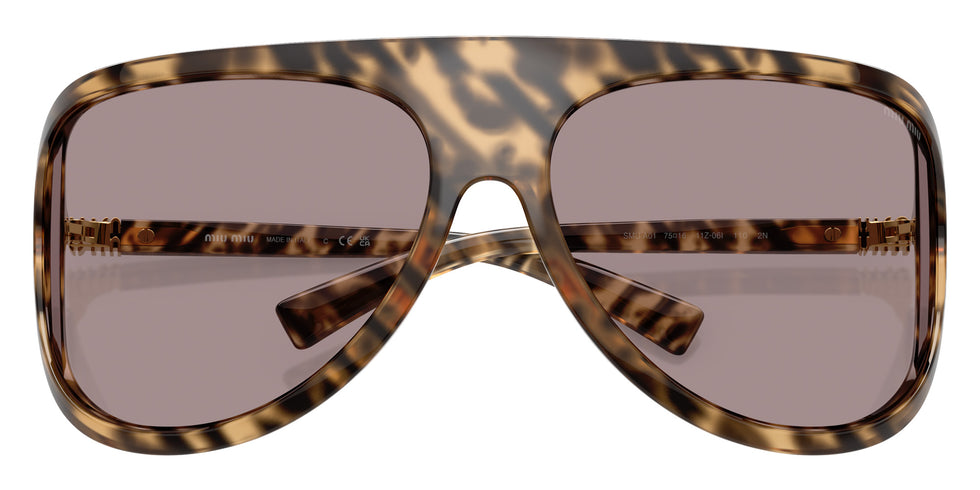 Miu Miu® MU A01S Sunglasses MU A01S 11Z06I 75 - Havana