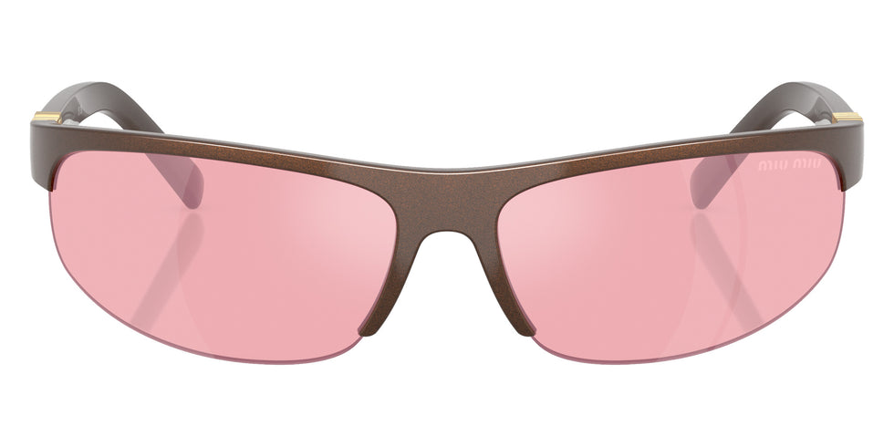 Miu Miu® MU A02S Sunglasses MU A02S 14Y70J 70 - Cocoa Metal