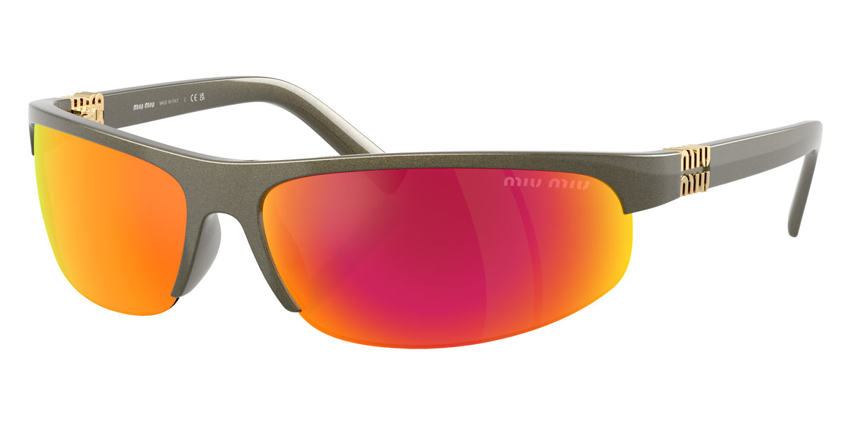 Miu Miu® MU A02S Sunglasses MU A02S 17Y5M0 70 - Kaki Metal