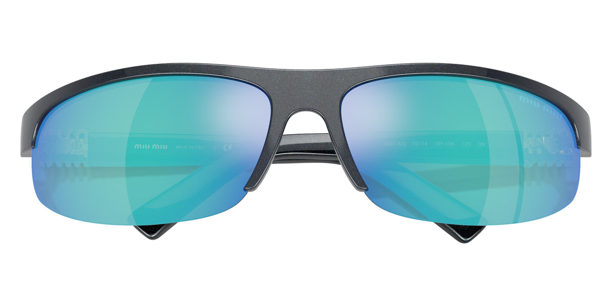 Miu Miu® MU A02S Sunglasses MU A02S 19Y10K 70 - Avio Metal