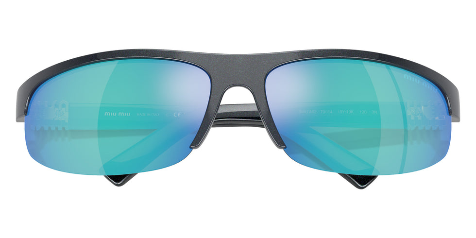 Miu Miu® MU A02S Sunglasses MU A02S 19Y10K 70 - Avio Metal