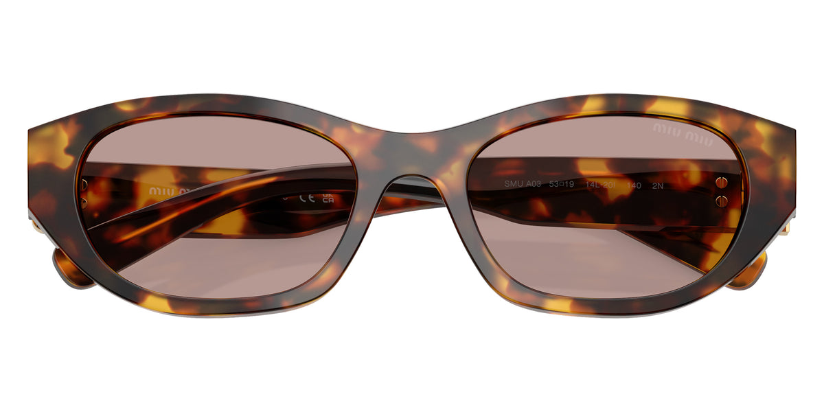 Miu Miu® MU A03S Sunglasses MU A03S 14L20I 53 - Honey Havana