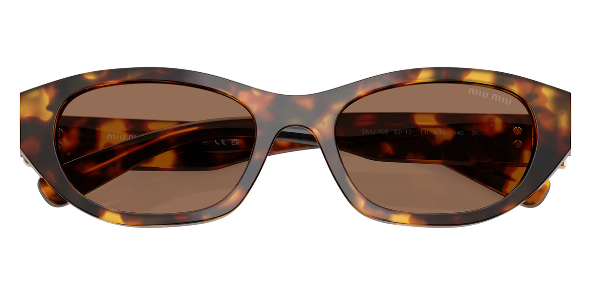 Miu Miu® MU A03S Sunglasses MU A03S 14L60M 53 - Honey Havana