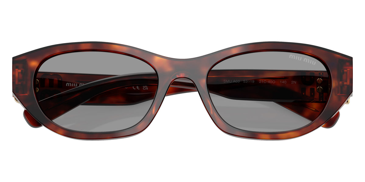 Miu Miu® MU A03S Sunglasses MU A03S 21C40O 53 - Havana Mahogany