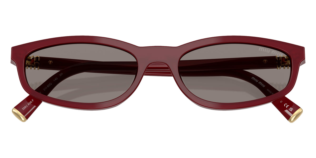 Miu Miu® MU A06SF Sunglasses MU A06SF 21I80Q 54 - Opaline Bordeaux
