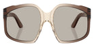 Miu Miu® MU A07SF Sunglasses MU A07SF 25G40U 59 - Brown Transparent