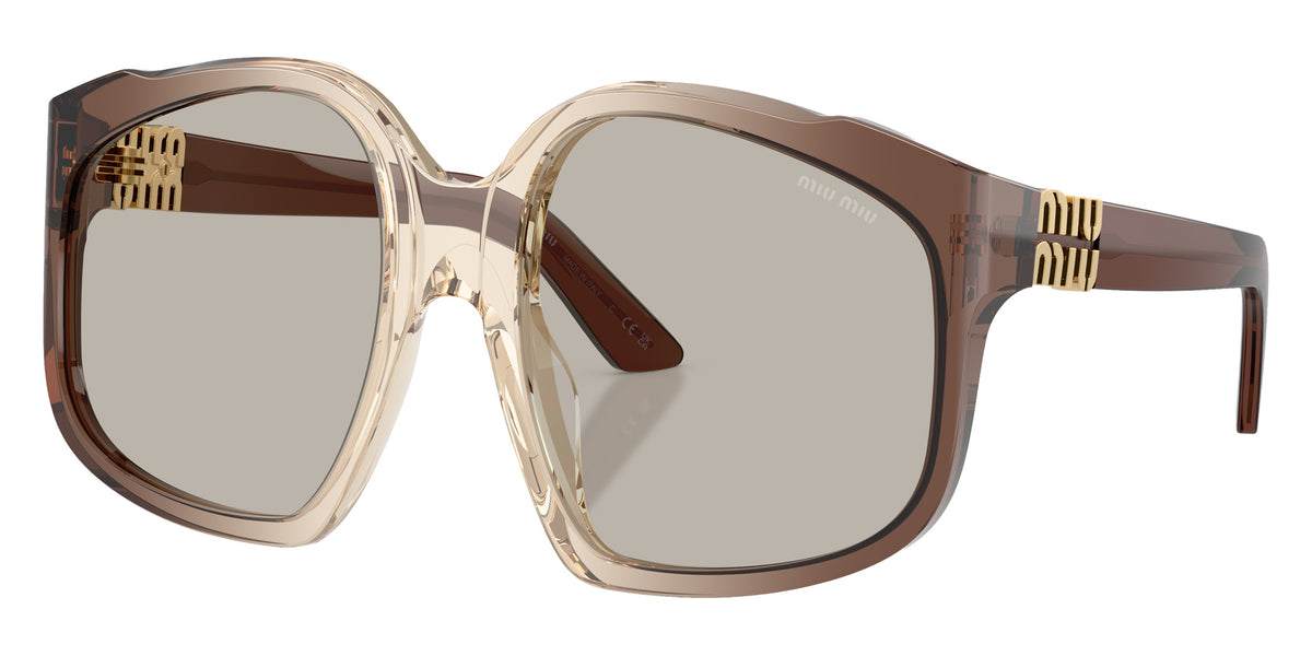 Miu Miu® MU A07SF Sunglasses MU A07SF 25G40U 59 - Brown Transparent