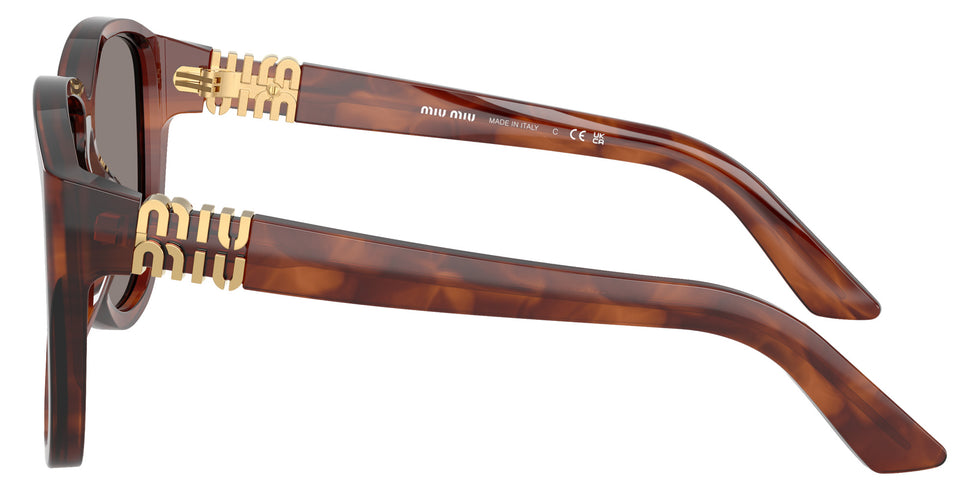 Miu Miu® MU A08S Sunglasses MU A08S 26E80Q 61 - Striped Tobacco