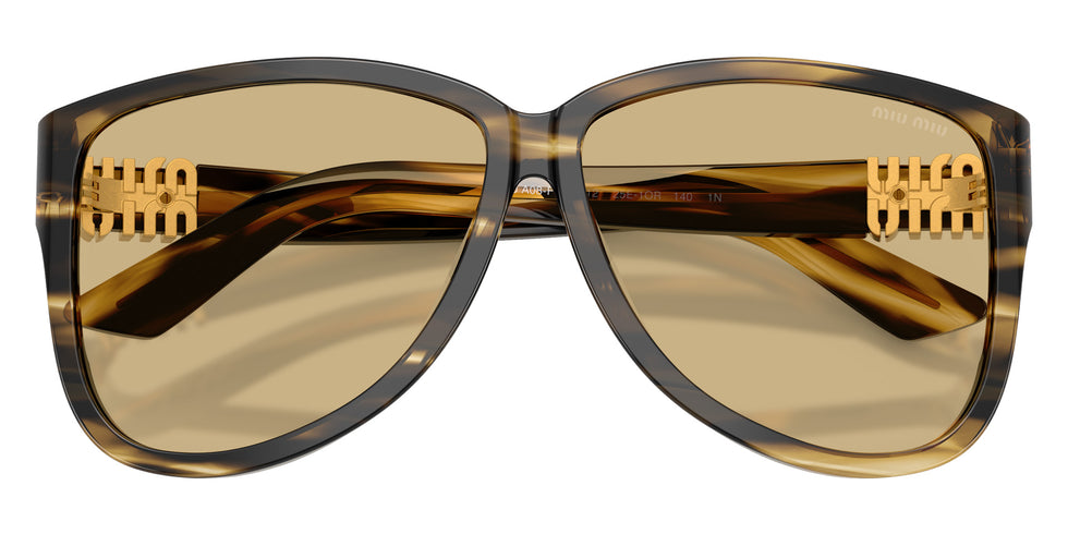 Miu Miu® MU A08SF Sunglasses MU A08SF 25E1OR 61 - Striped Loden