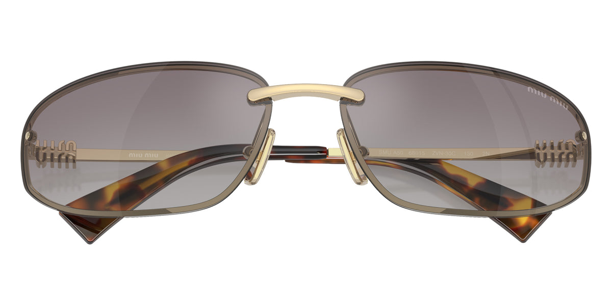 Miu Miu® MU A50S Sunglasses MU A50S ZVN30C 68 - Pale Gold