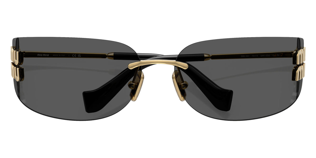 Miu Miu® MU A51S Sunglasses MU A51S 5AK5S0 75 - Gold