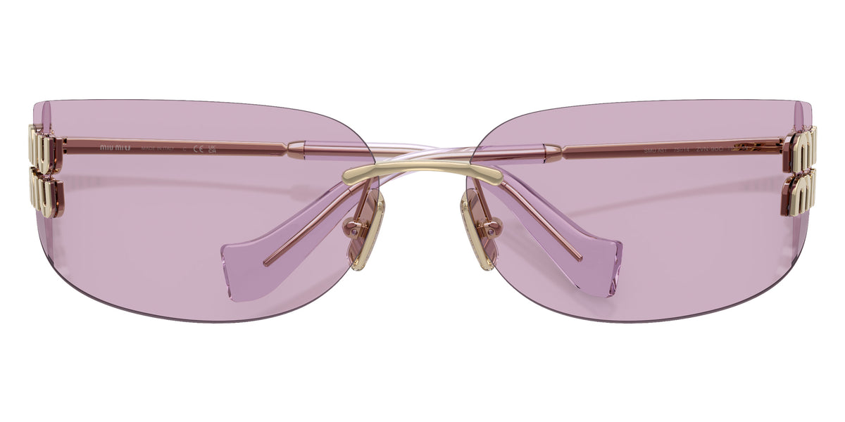 Miu Miu® MU A51S Sunglasses MU A51S ZVN90O 75 - Pale Gold