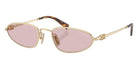 Miu Miu® MU A52S Sunglasses MU A52S ZVN4I0 52 - Pale Gold