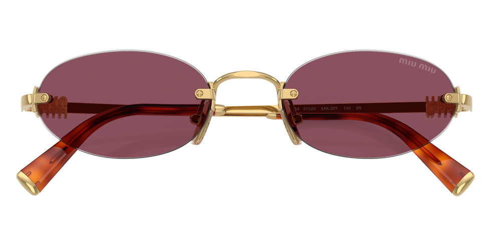 Miu Miu® MU A54S Sunglasses MU A54S 5AK20Y 51 - Gold