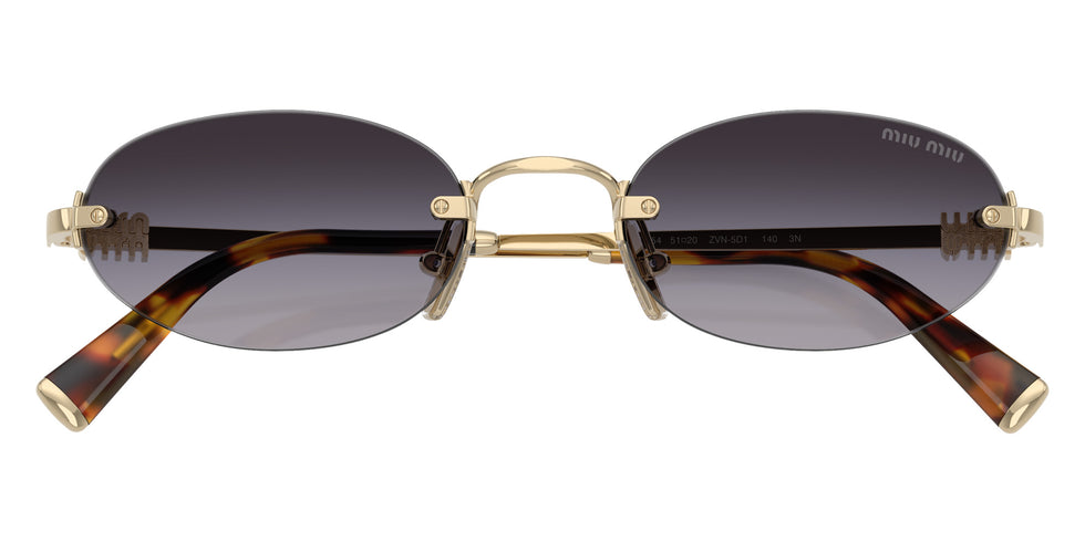 Miu Miu® MU A54S Sunglasses MU A54S ZVN5D1 51 - Pale Gold