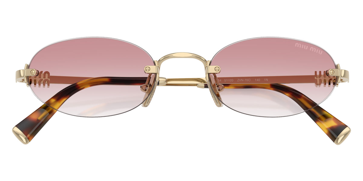 Miu Miu® MU A54S Sunglasses MU A54S ZVN70O 51 - Pale Gold