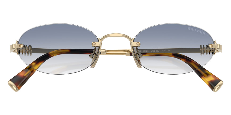 Miu Miu® MU A54S Sunglasses MU A54S ZVN80O 51 - Pale Gold