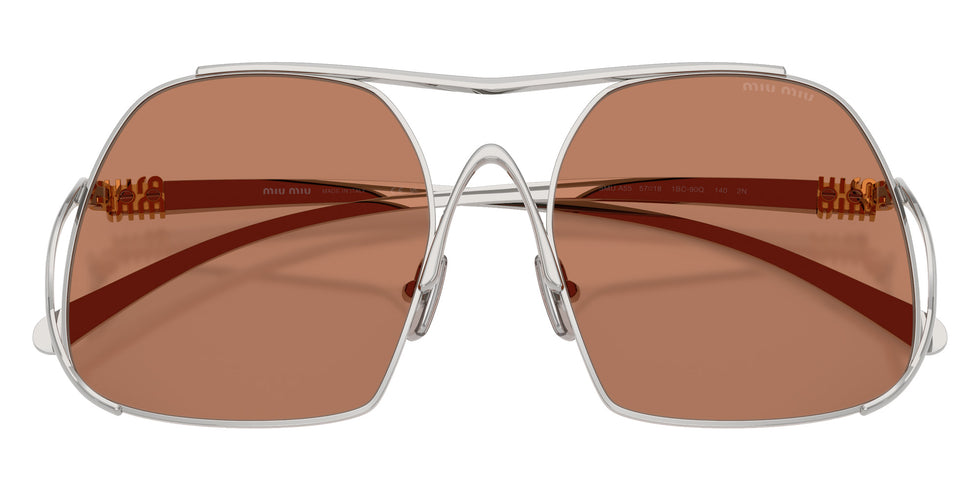 Miu Miu® MU A55S Sunglasses MU A55S 1BC90Q 57 - Silver