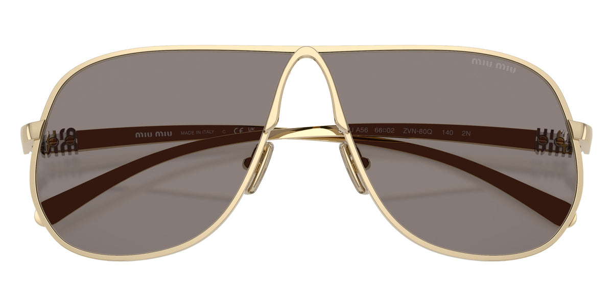 Miu Miu® MU A56S Sunglasses MU A56S ZVN80Q 66 - Pale Gold