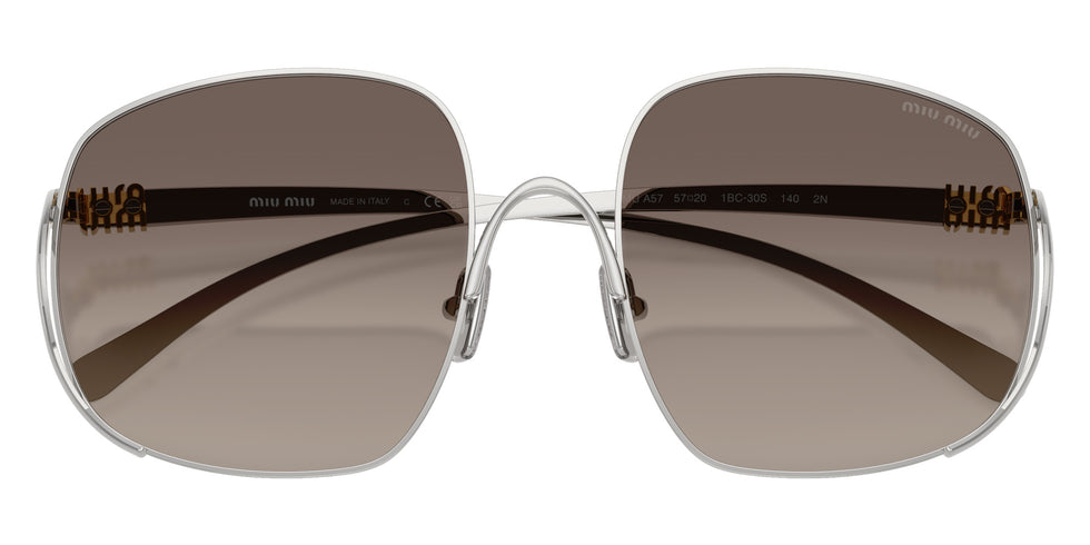 Miu Miu® MU A57S Sunglasses MU A57S 1BC30S 57 - Silver