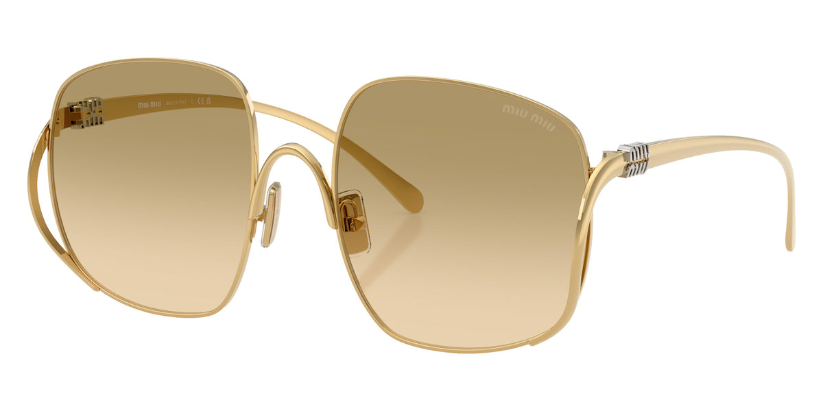 Miu Miu® MU A57S Sunglasses MU A57S 5AK20S 57 - Gold