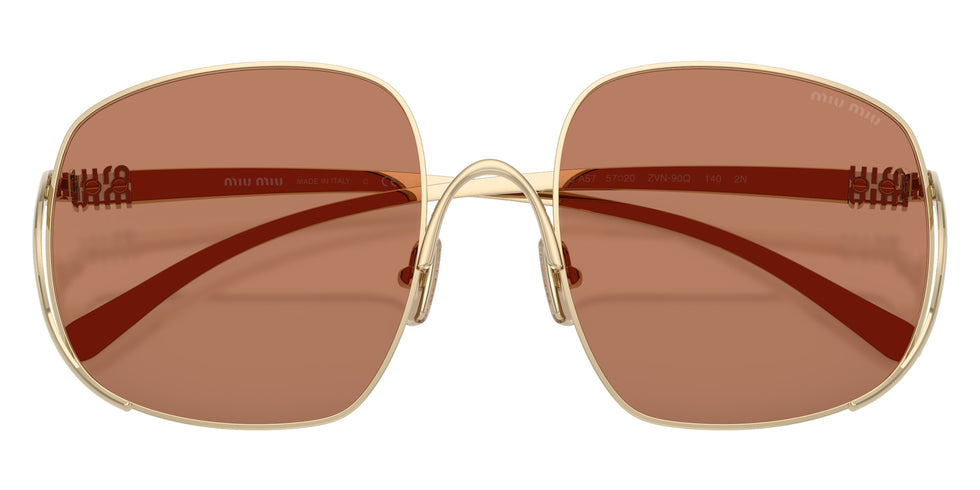 Miu Miu® MU A57S Sunglasses MU A57S ZVN90Q 57 - Pale Gold