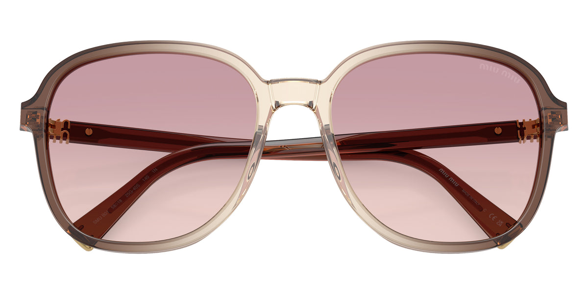 Miu Miu® MU B01S Sunglasses MU B01S 25G40S 58 - Brown Transparent