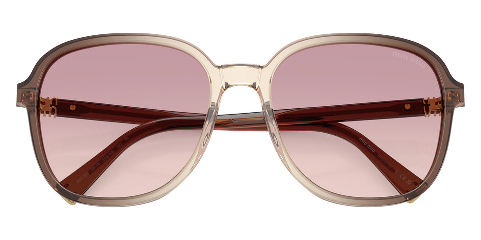 Miu Miu® MU B01S Sunglasses MU B01S 25G40S 58 - Brown Transparent