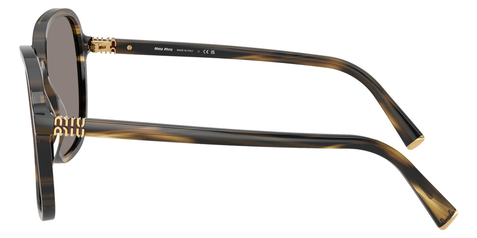 Miu Miu® MU B01SF Sunglasses MU B01SF 25E80Q 58 - Striped Loden