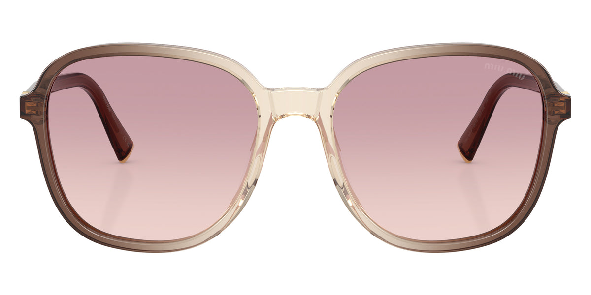 Miu Miu® MU B01SF Sunglasses MU B01SF 25G40S 58 - Brown Transparent