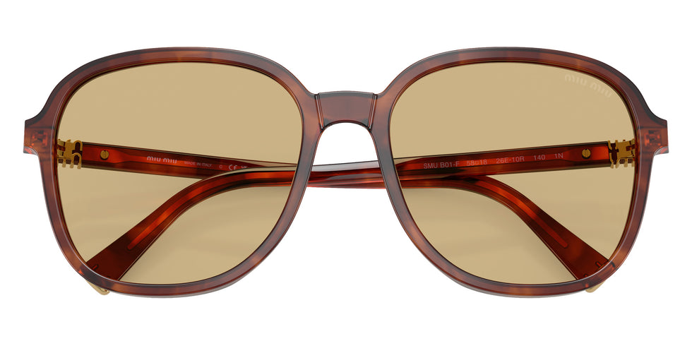 Miu Miu® MU B01SF Sunglasses MU B01SF 26E10R 58 - Striped Tobacco