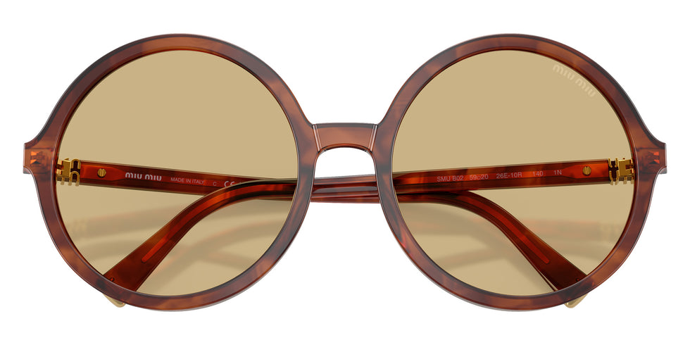 Miu Miu® MU B02S Sunglasses MU B02S 26E10R 59 - Striped Tobacco