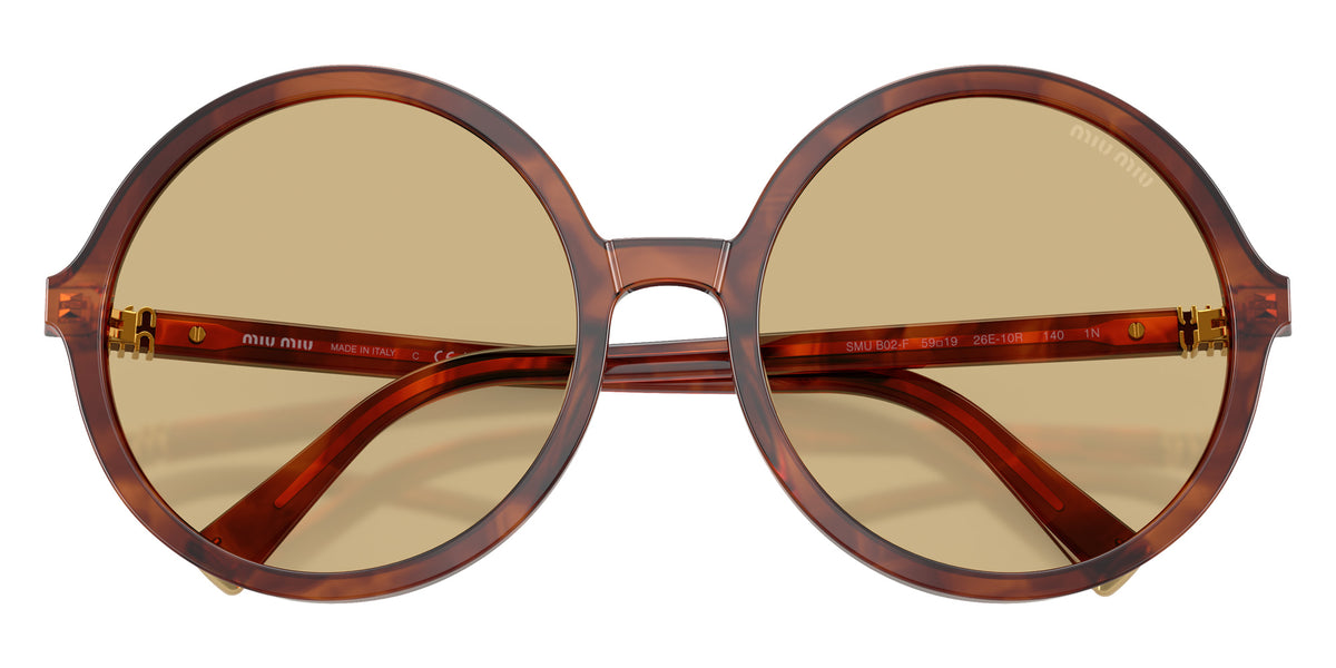 Miu Miu® MU B02SF Sunglasses MU B02SF 26E10R 59 - Striped Tobacco
