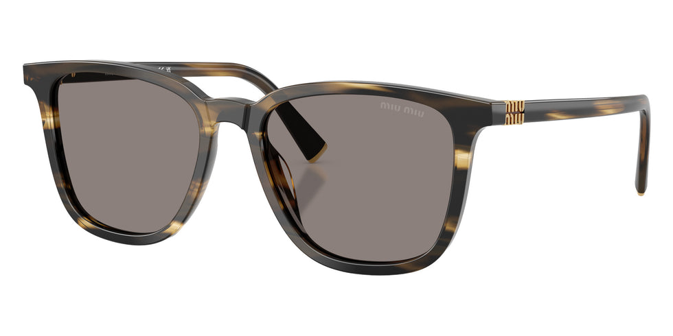 Miu Miu® MU B03S Sunglasses MU B03S 25E80Q 53 - Striped Loden
