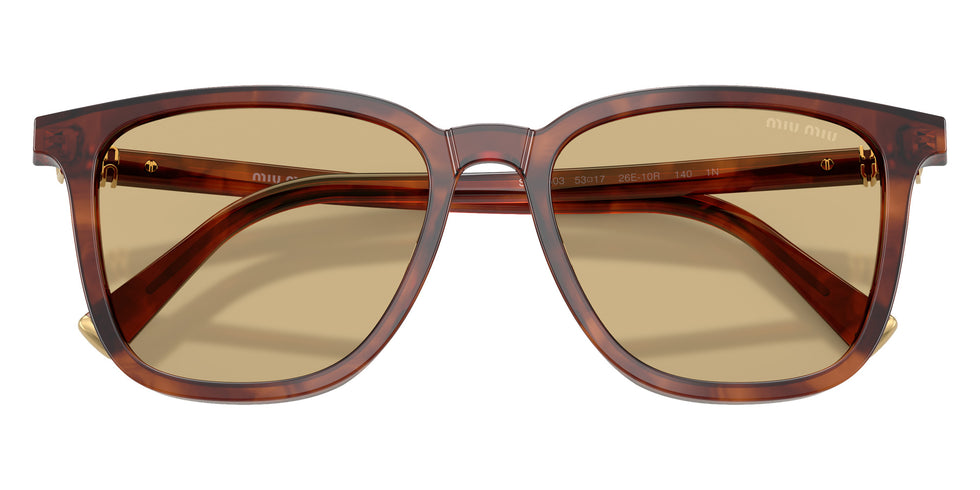 Miu Miu® MU B03S Sunglasses MU B03S 26E10R 53 - Striped Tobacco