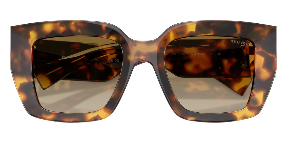 Miu Miu® MU B05S Sunglasses MU B05S 14L20U 51 - Honey Havana
