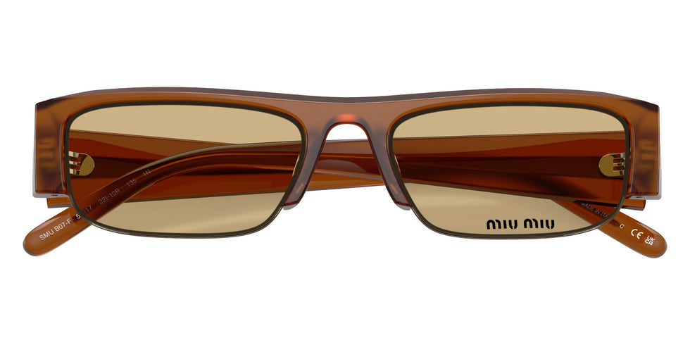 Miu Miu® MU B07SF Sunglasses MU B07SF 22I10R 54 - Opaline Amber