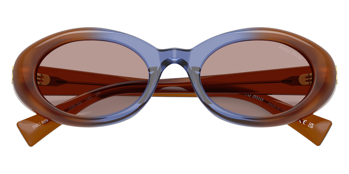 Miu Miu® MU B09SF Sunglasses MU B09SF 22R20I 52 - Opal Brown
