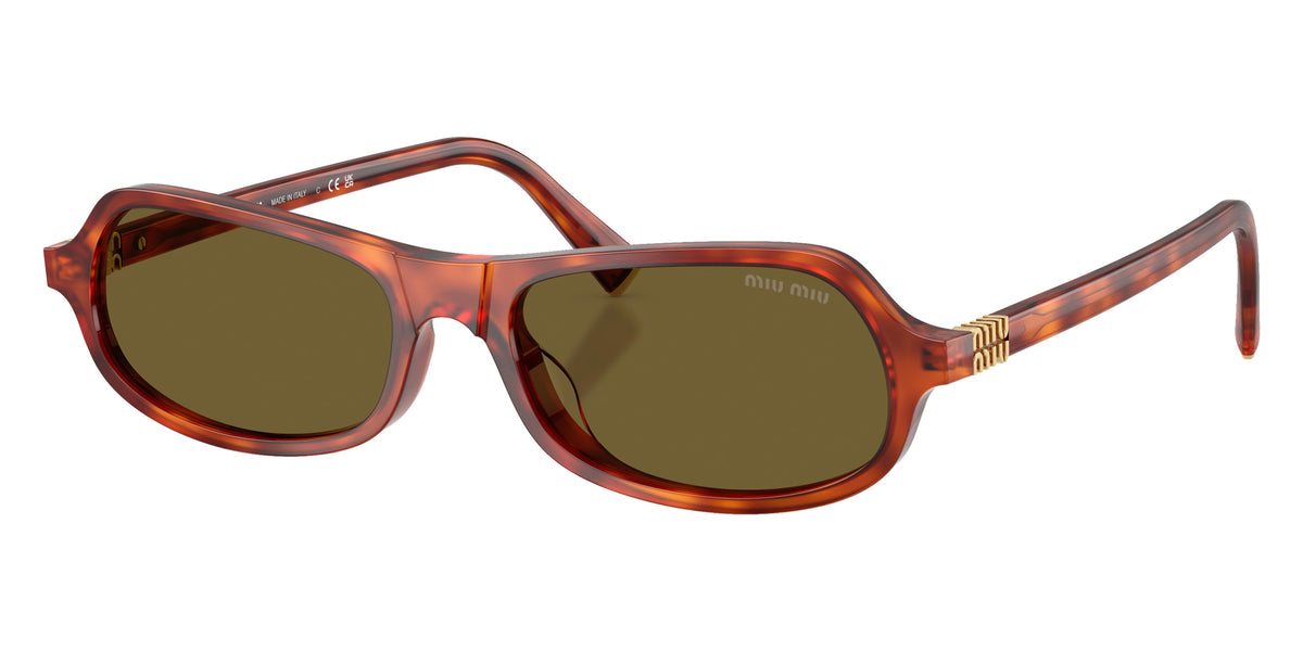 Miu Miu® MU B10SU Sunglasses MU B10SU 11P09Z 55 - Havana Cognac
