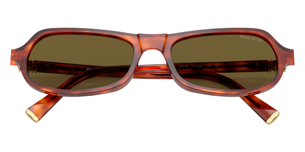 Miu Miu® MU B10SU Sunglasses MU B10SU 11P09Z 55 - Havana Cognac