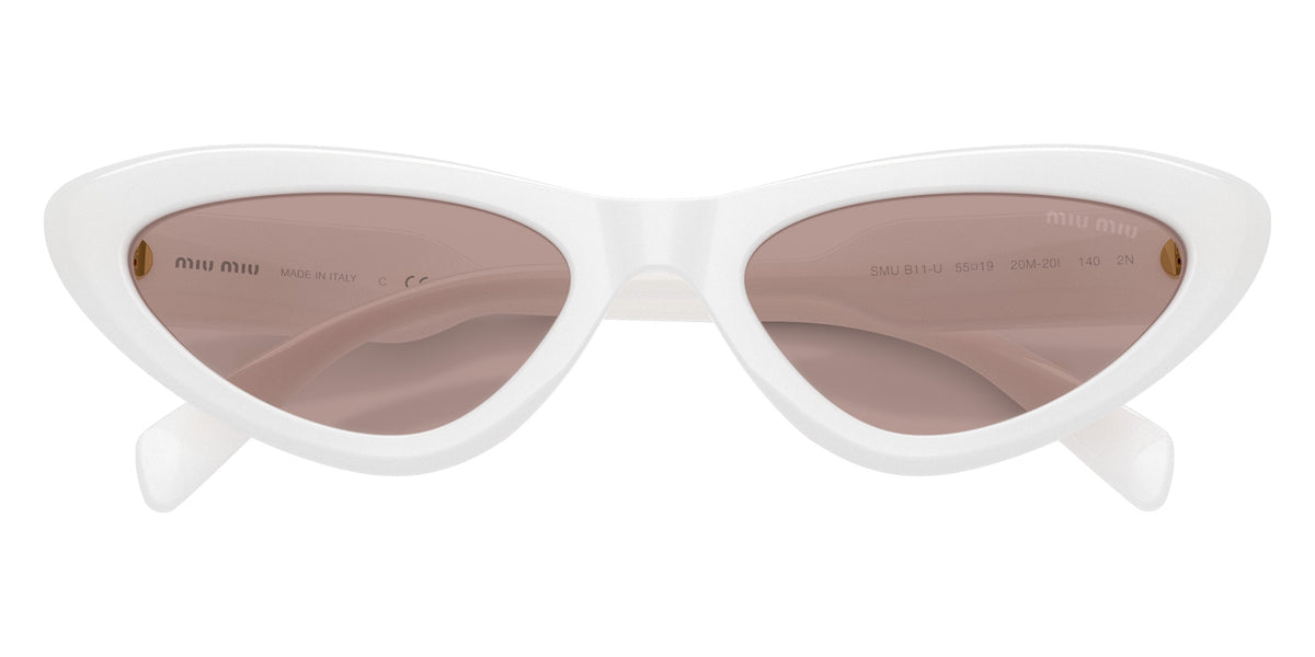 Miu Miu® MU B11SU Sunglasses MU B11SU 20M20I 55 - Opal White