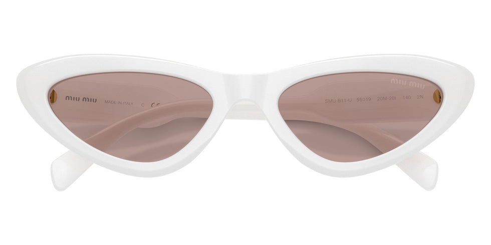 Miu Miu® MU B11SU Sunglasses MU B11SU 20M20I 55 - Opal White