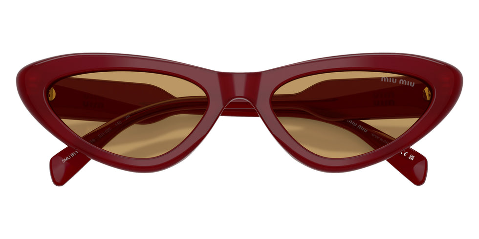 Miu Miu® MU B11SU Sunglasses MU B11SU 21I10Y 55 - Opal Burgundy