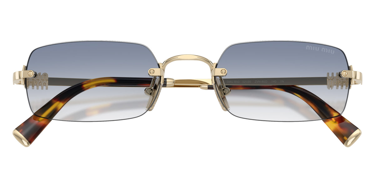 Miu Miu® MU B50S Sunglasses MU B50S ZVN80O 52 - Pale Gold