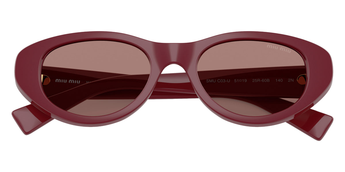 Miu Miu® MU C03SU Sunglasses MU C03SU 25R60B 51 - Bordeaux