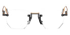 Movitra® Sine 01 MVT SINE 01 BRUSHED GUN METAL POLISHED ROSE GOLD METAL 52 Eyeglasses - Brushed Gun Metal & Polished Rose Gold Metal